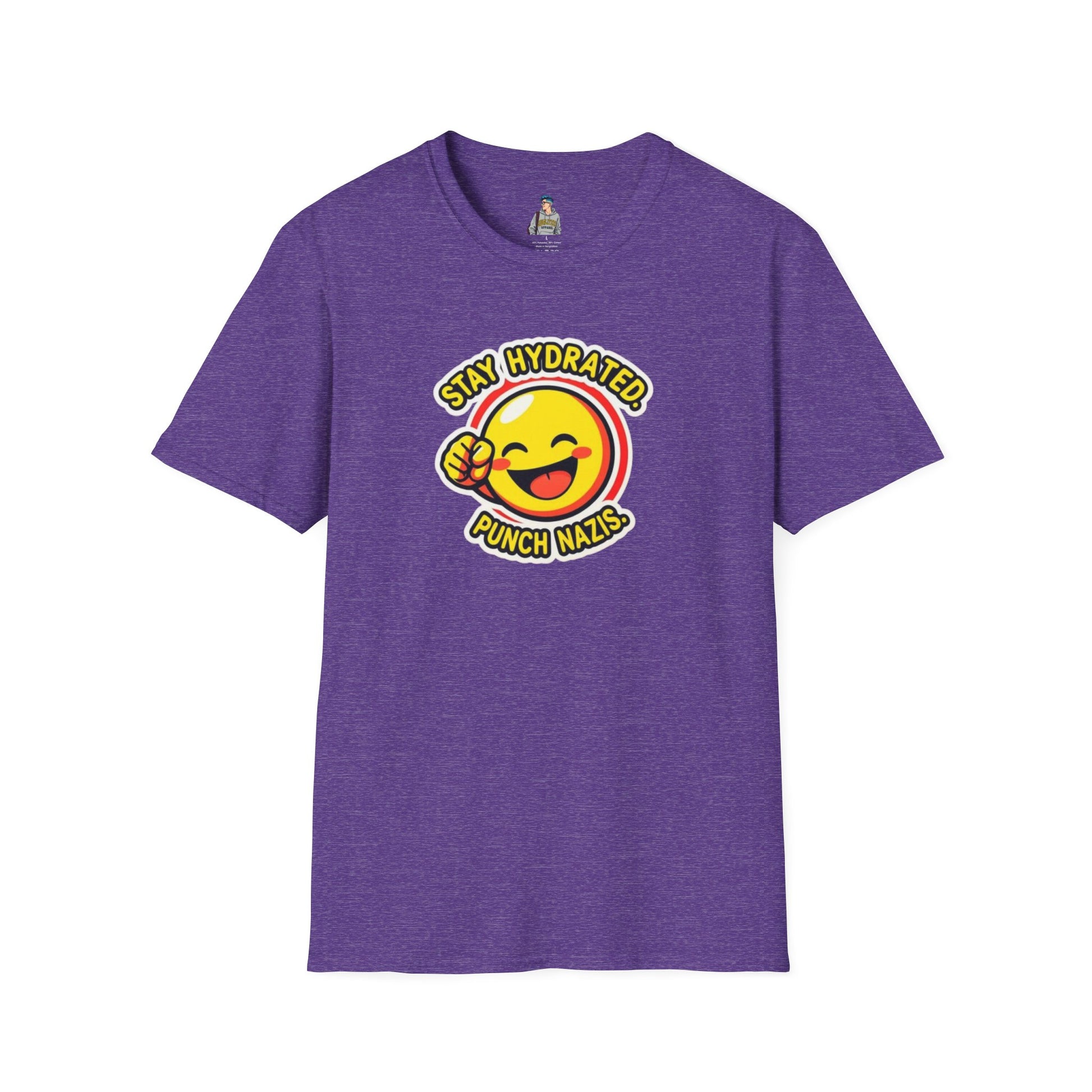 Stay Hydrated, Punch Nazis Funny Emoji T-Shirt