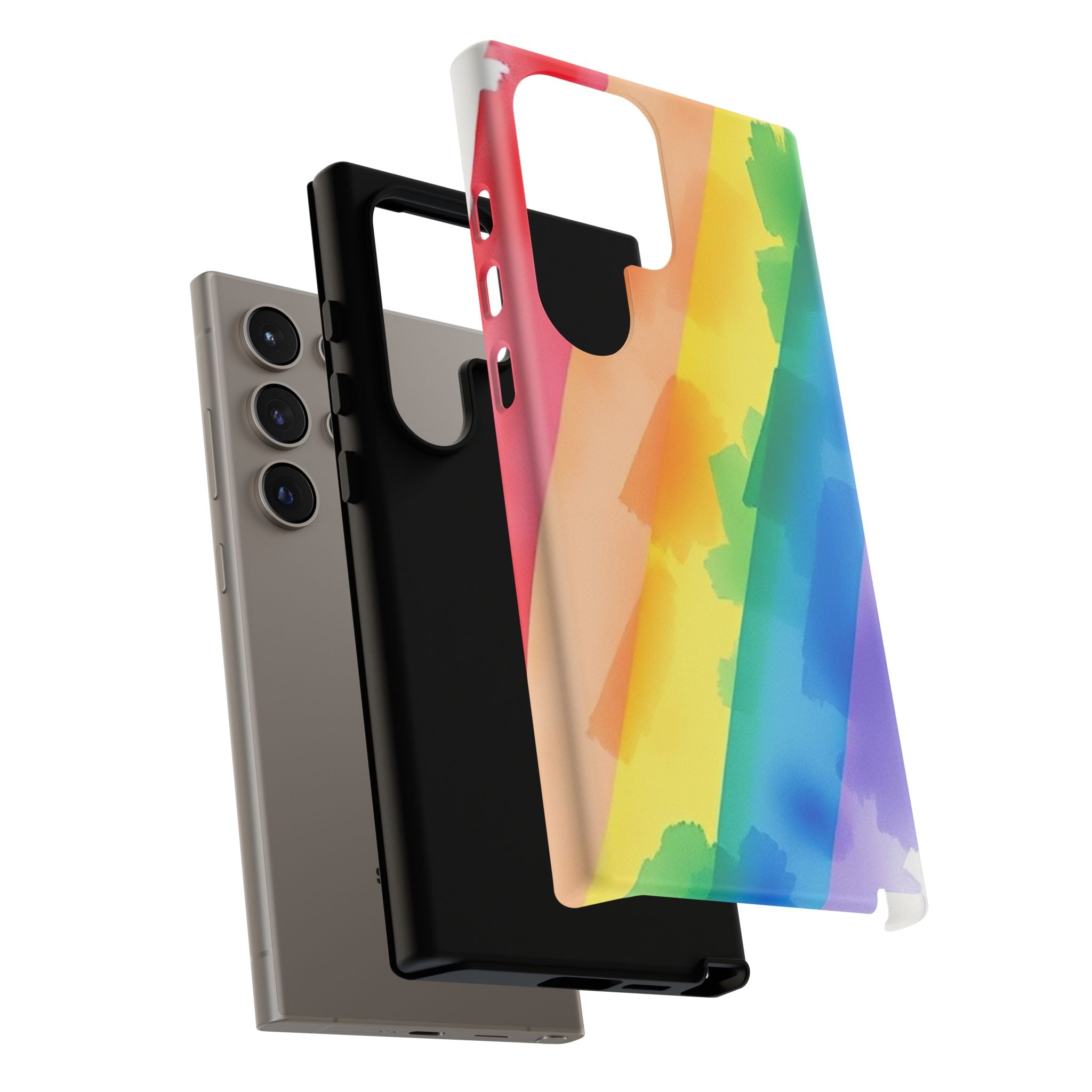 Rainbow Watercolor Art Tough Cases For Android & iPhone