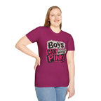 Boys Can Wear Pink T-Shirt — Bold Retro Feminist Graphic Tee
