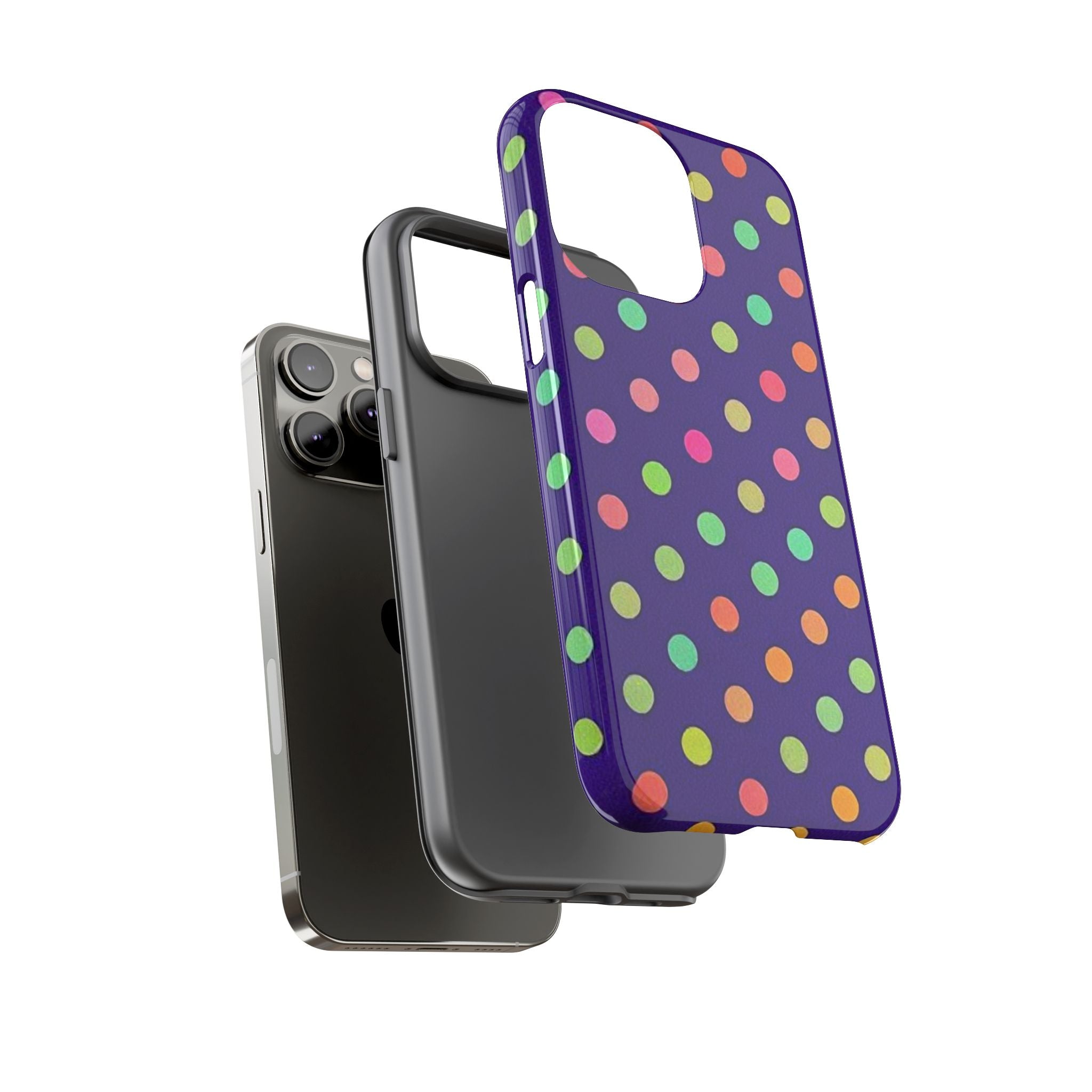 Colorful Polka-Dot Tough Case for iPhone