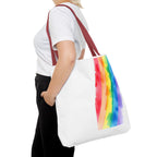 Rainbow Watercolor on Canvas Design - Tote Bag