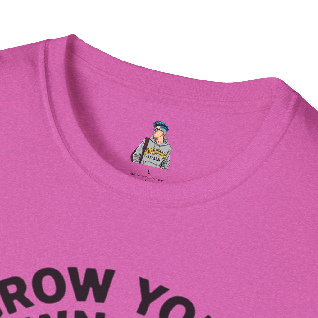 Unisex Softstyle T-Shirt - 'Grow Your Own Way' Floral Design for Queer Pride