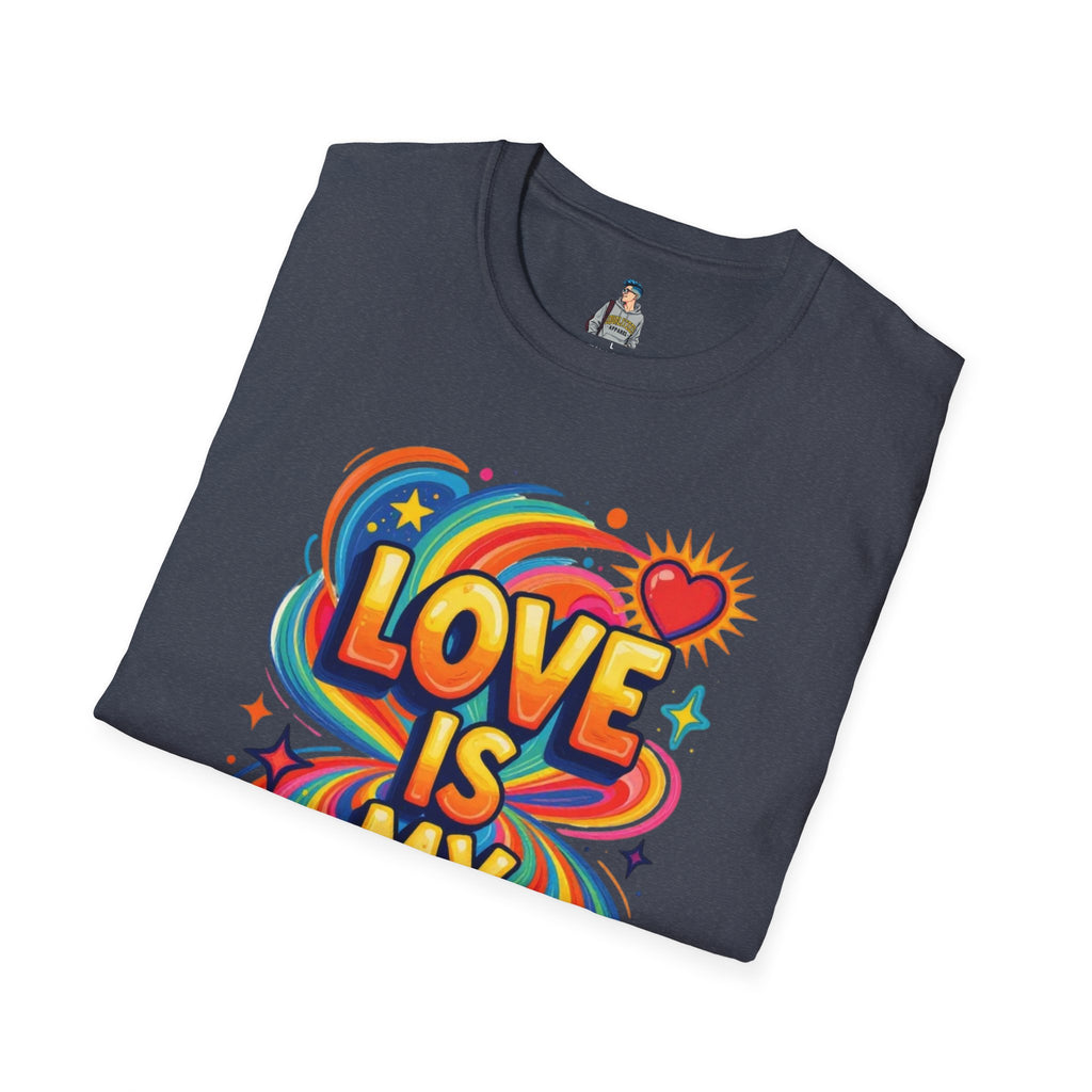 Love Is My Religion Retro Rainbow Graphic T-shirt