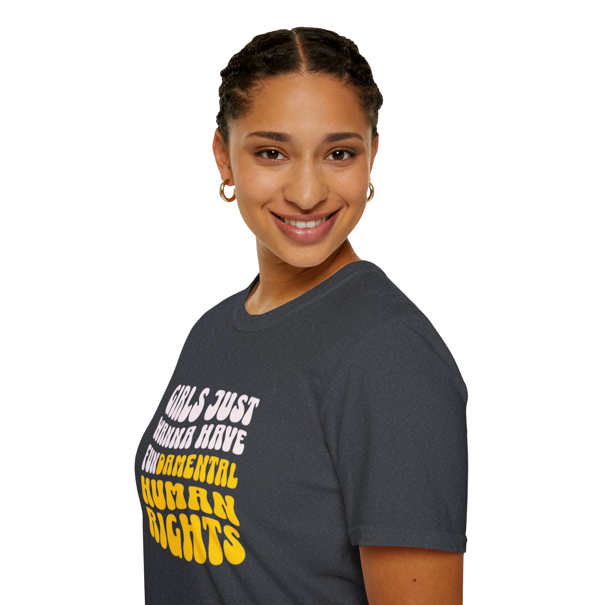 Girls Just Wanna Have Fundamental Human Rights Unisex Softstyle T-Shirt - EqualiTees.Me