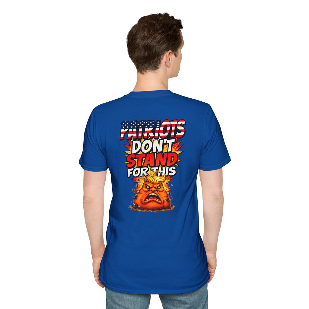 Political Statement T-Shirt — “You’re Either Anti or You’re FA.” / Back: “Patriots Don’t Stand For This Shit”