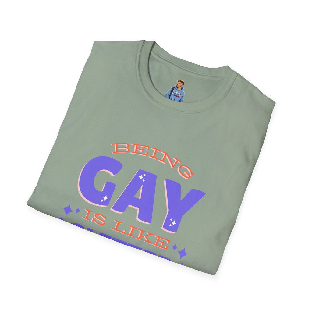 Being Gay Is Like Glitter Pride Tree Las Vegas T-Shirt