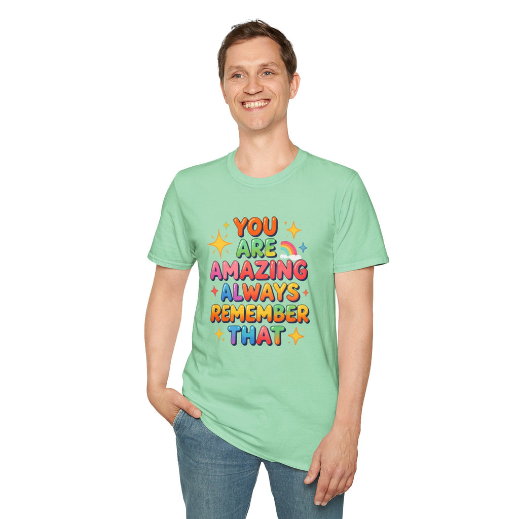 You Are Amazing T-Shirt — Colorful Inspirational Graphic Tee
