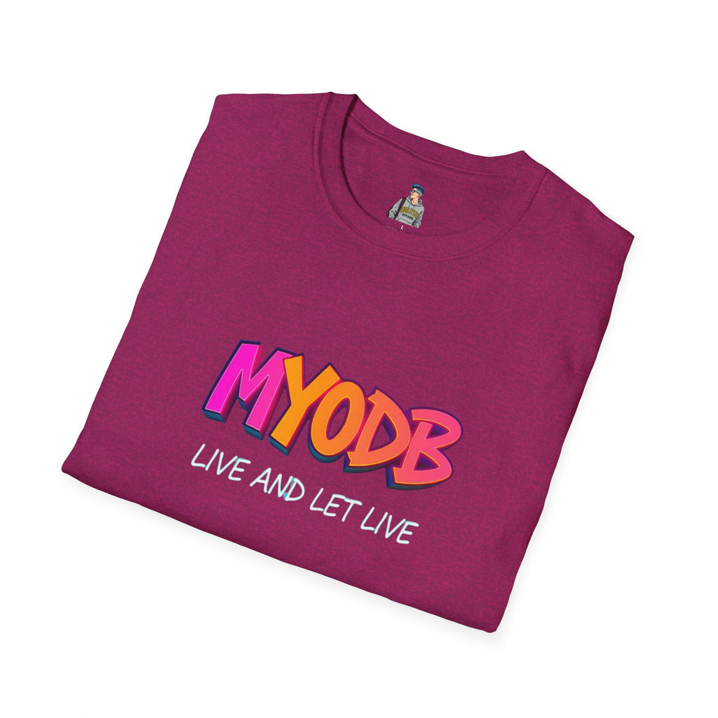 MYODB Live and Let Live T-Shirt | Unisex Softstyle Tee | Casual Streetwear