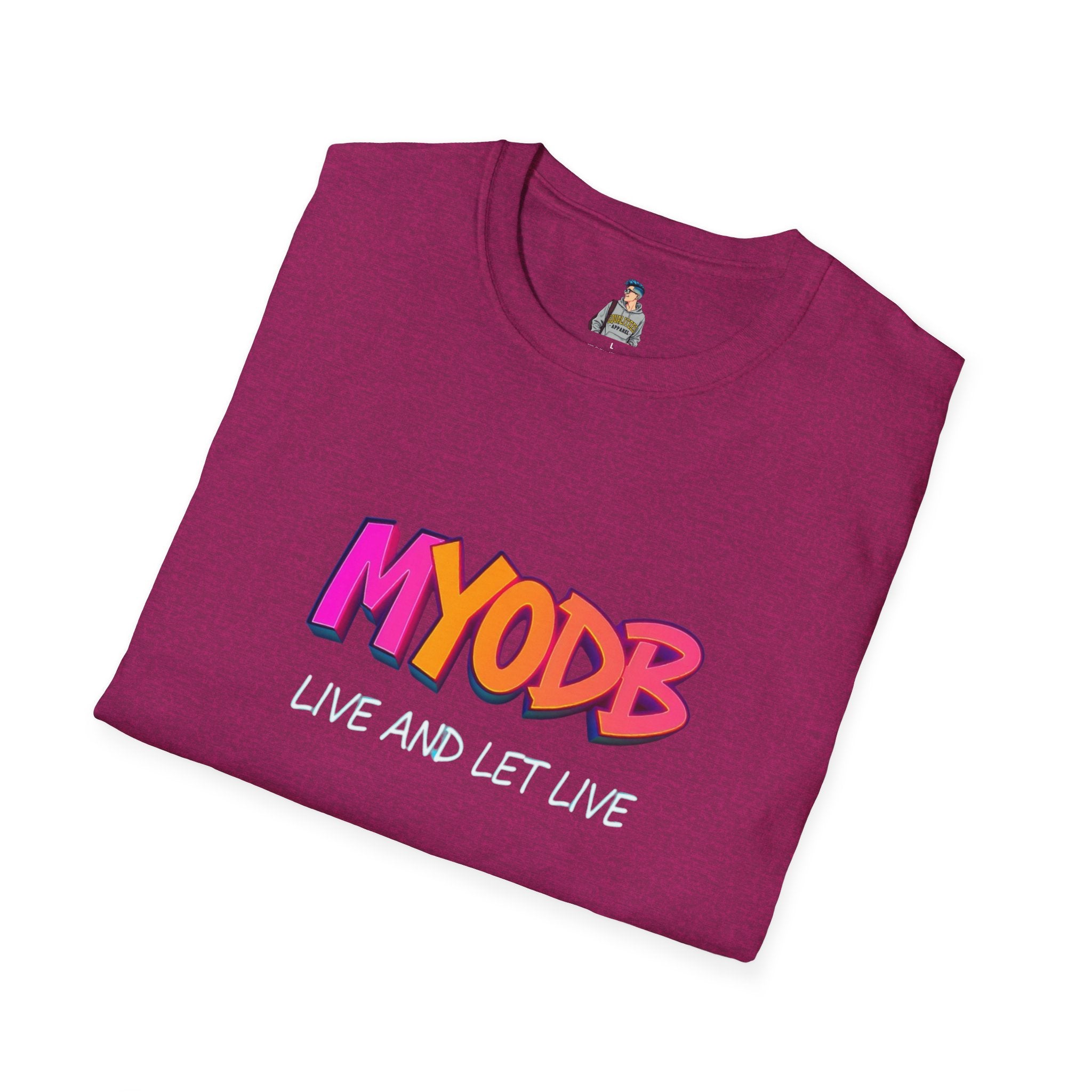 MYODB Live and Let Live T-Shirt | Unisex Softstyle Tee | Casual Streetwear