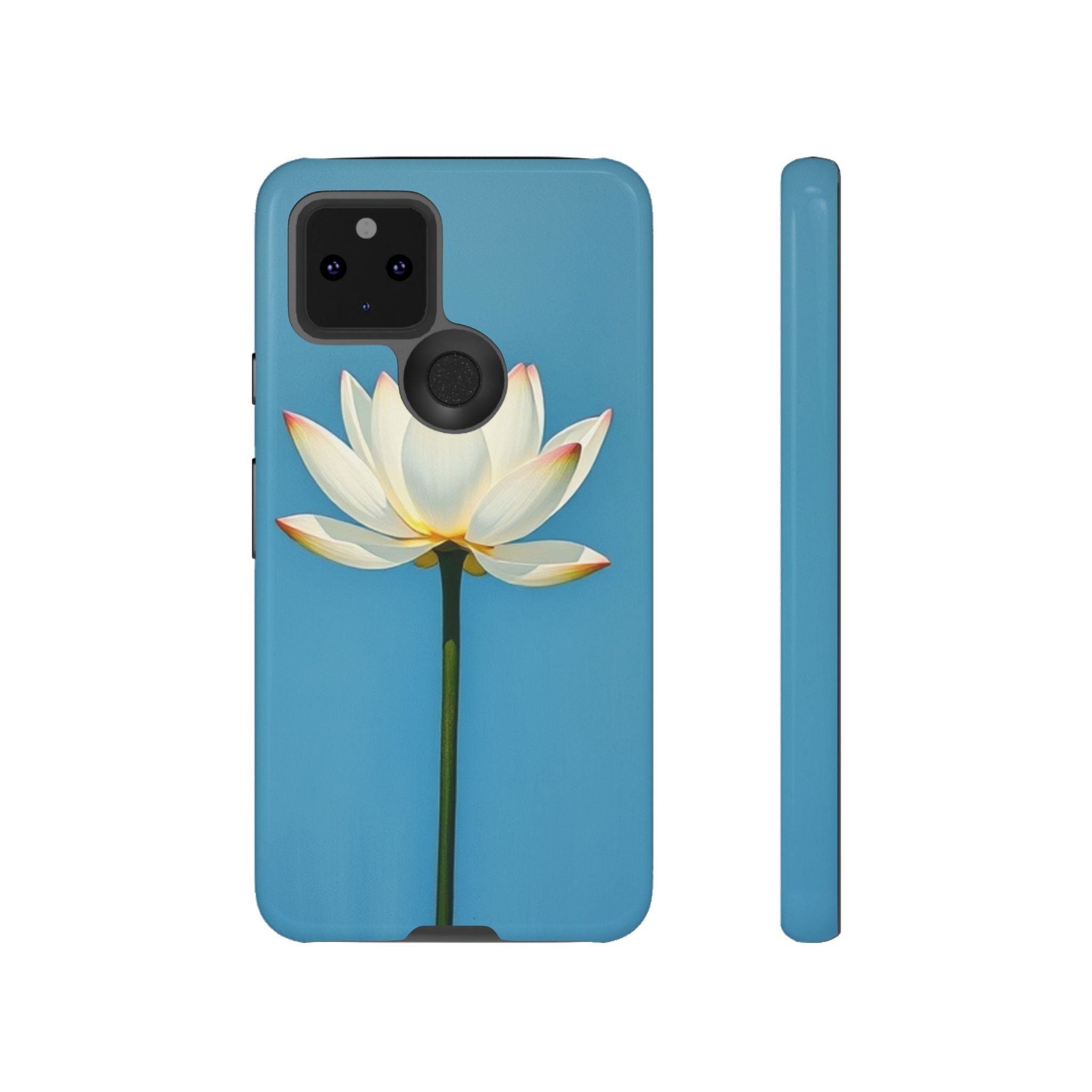 Open White Peace Lily Design Tough Case For Android & iPhone