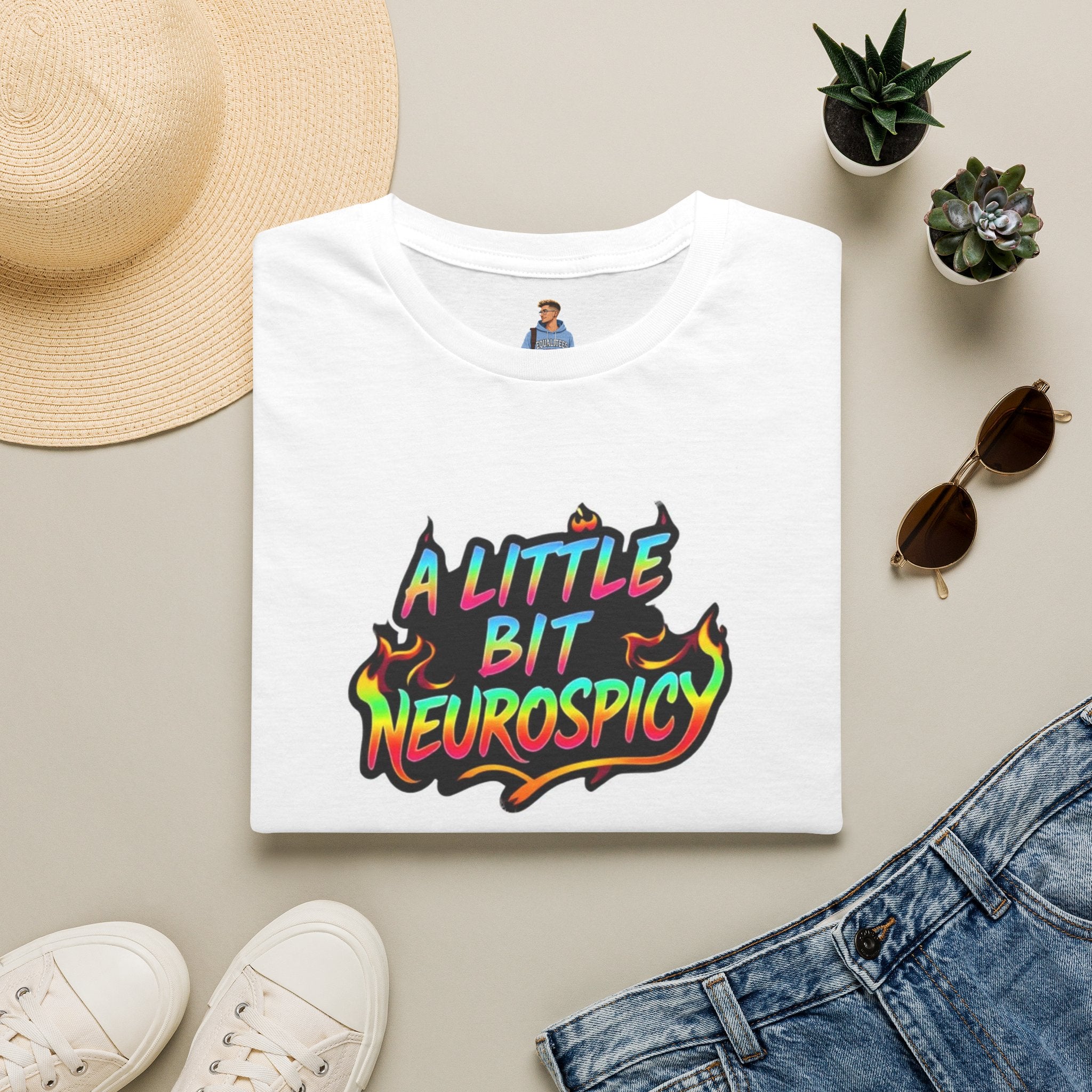A Little Bit Neurospicy Unisex Softstyle T-Shirt - Fun & Quirky Graphic Tee for Neurodivergent Awareness