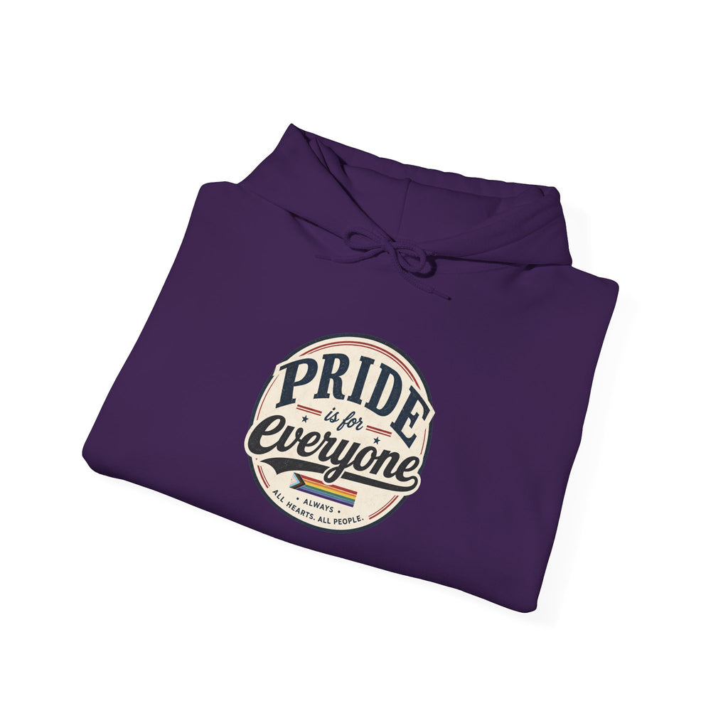 Pride Is For Everyone Pullover Hoodie — Vintage Graphic Inclusivity Sweatshirt