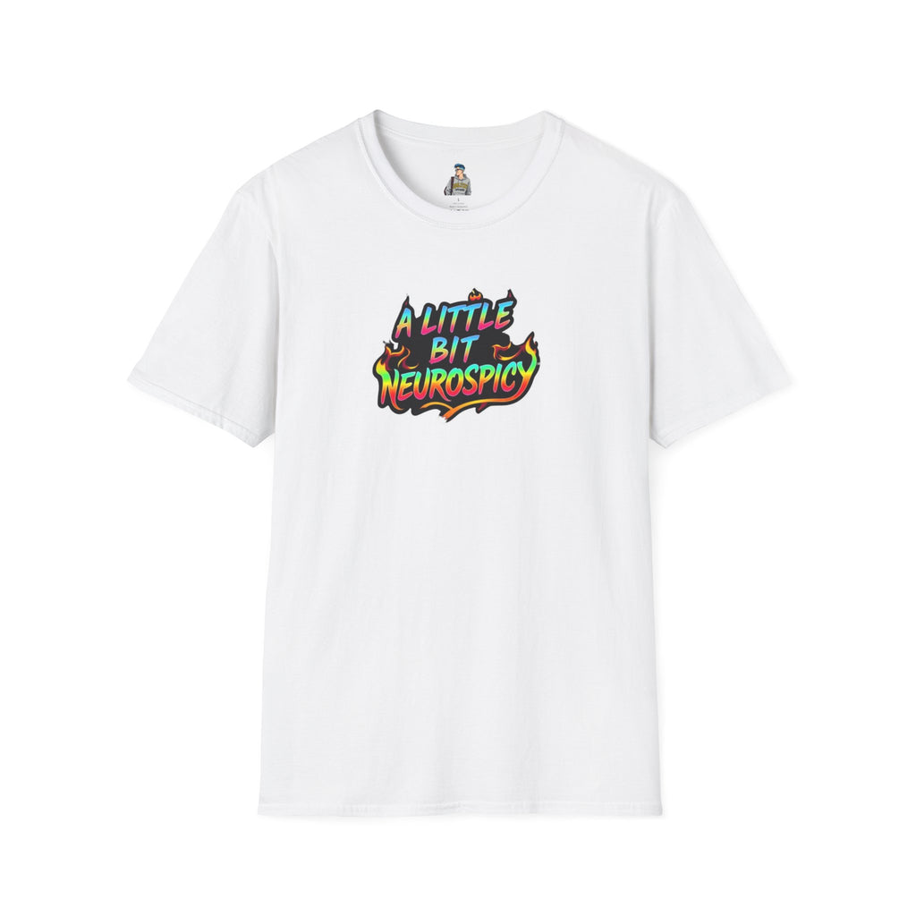 A Little Bit Neurospicy Unisex Softstyle T-Shirt - Fun & Quirky Graphic Tee for Neurodivergent Awareness