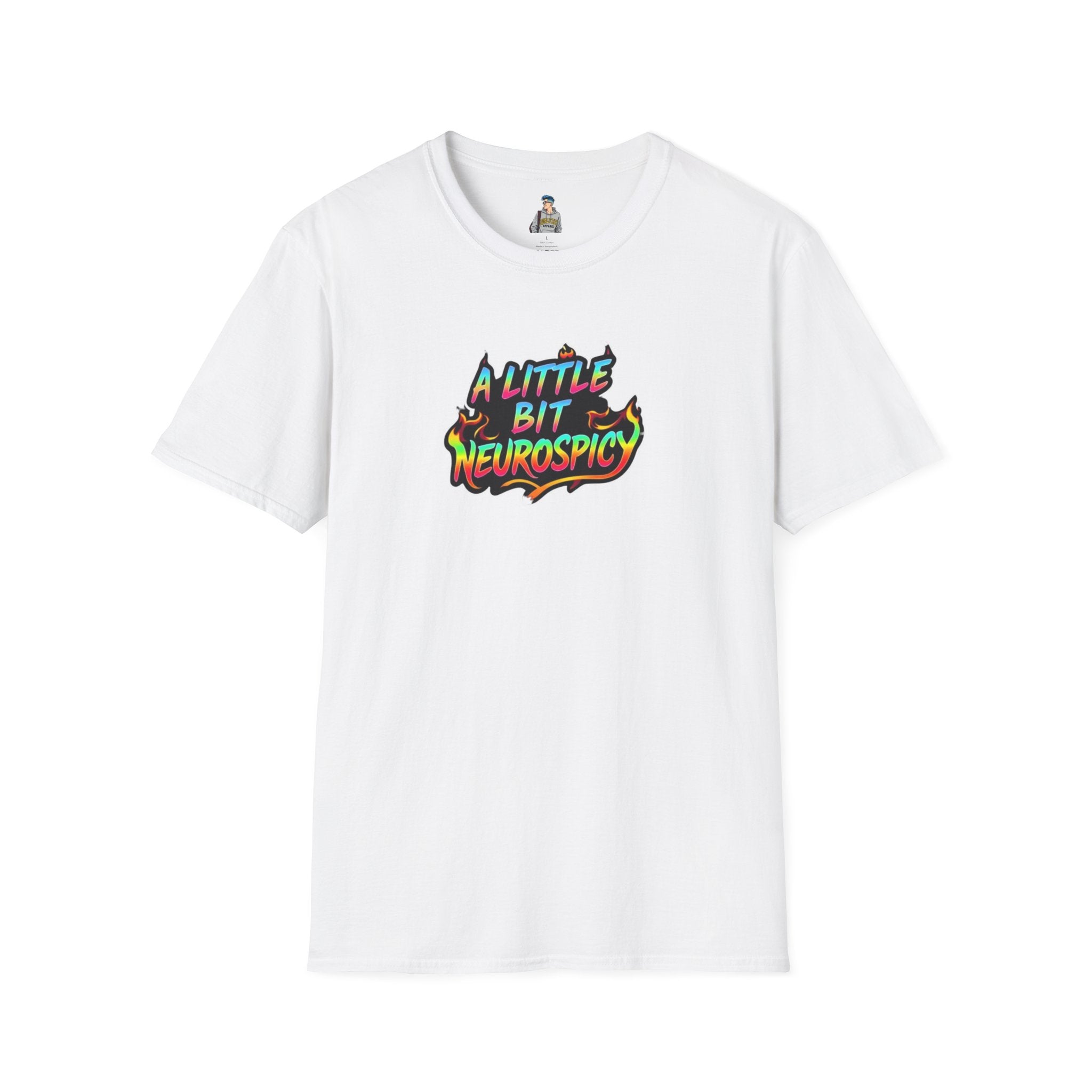 A Little Bit Neurospicy Unisex Softstyle T-Shirt - Fun & Quirky Graphic Tee for Neurodivergent Awareness