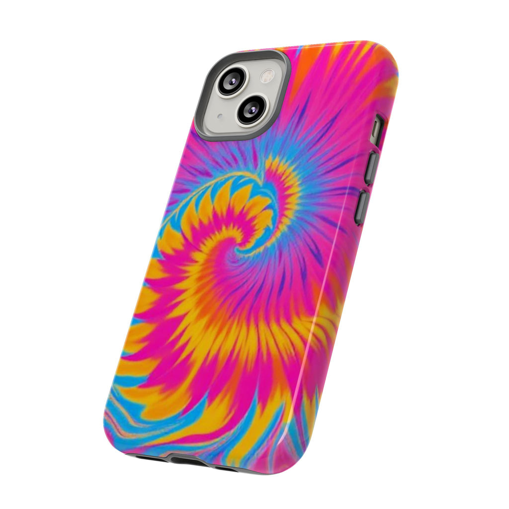 Vibrant Tie-Dye Swirl Protective Tough Case for iPhone
