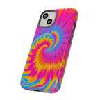 Vibrant Tie-Dye Swirl Protective Tough Case for iPhone