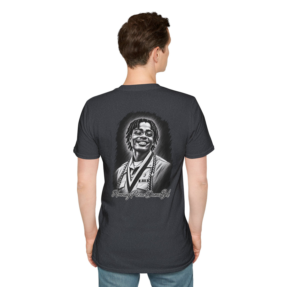 Portrait Front and Back - In Memory of Pierre Damas Bel T-Shirt