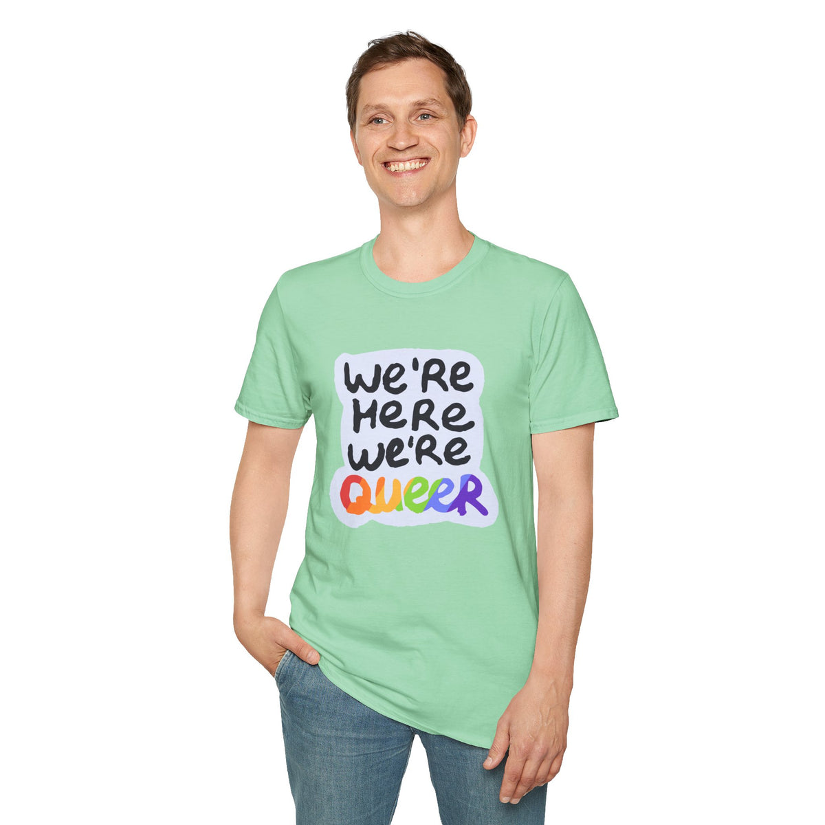 We’re Here We’re Queer Pride Tree Las Vegas T-Shirt