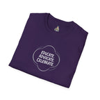 Subtle Pride Educate Advocate Celebrate Minimalist T-Shirt for Every Occasion - EqualiTees.Me