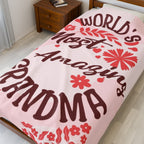 World's Most Amazing Grandma Velveteen Plush Blanket