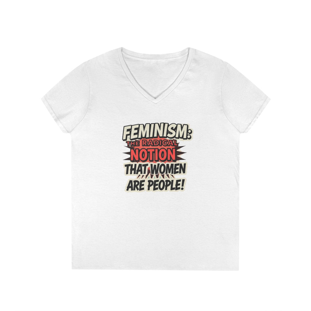 Feminism V-Neck T-Shirt - Empowering Women’s Apparel