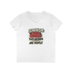 Feminism V-Neck T-Shirt - Empowering Women’s Apparel