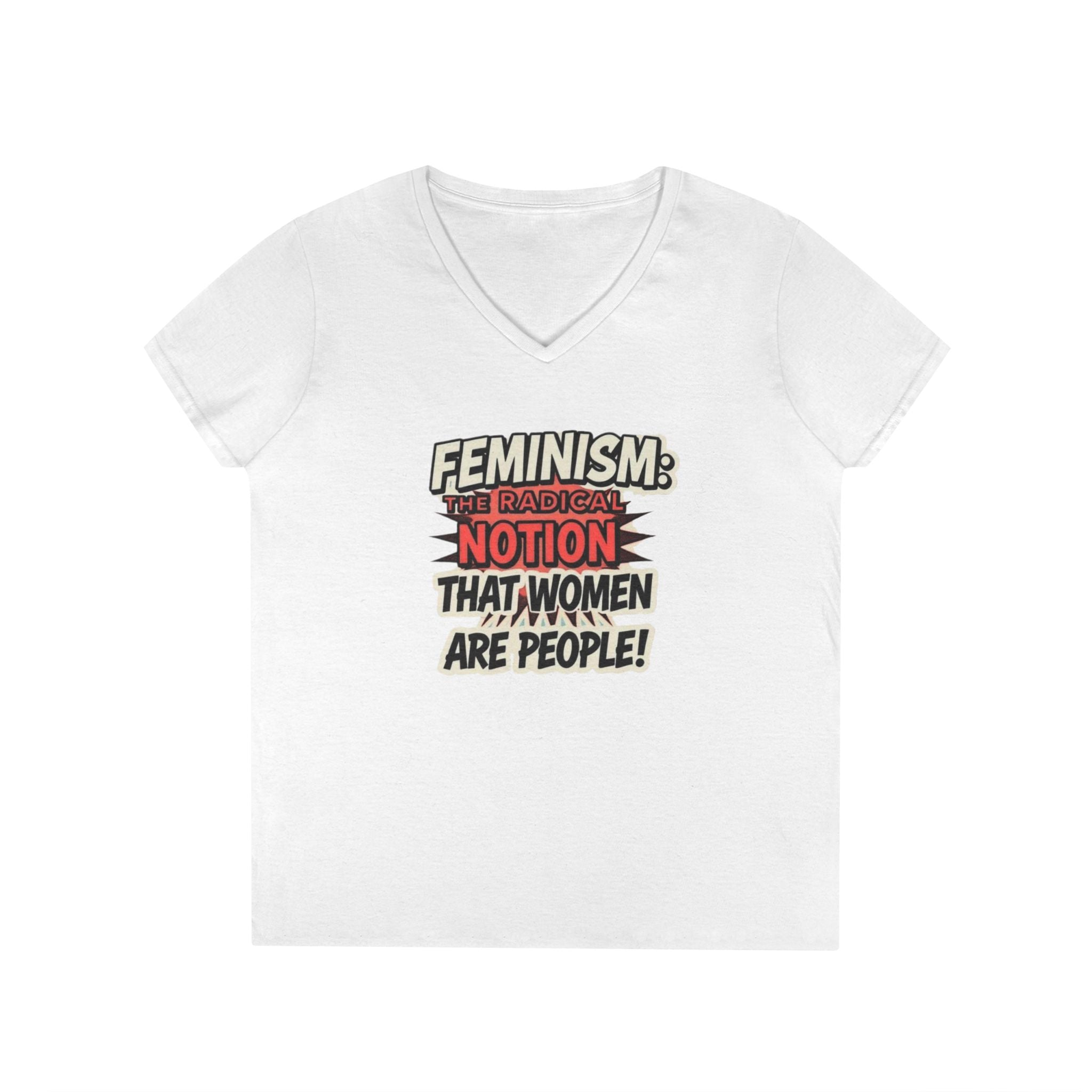 Feminism V-Neck T-Shirt - Empowering Women’s Apparel