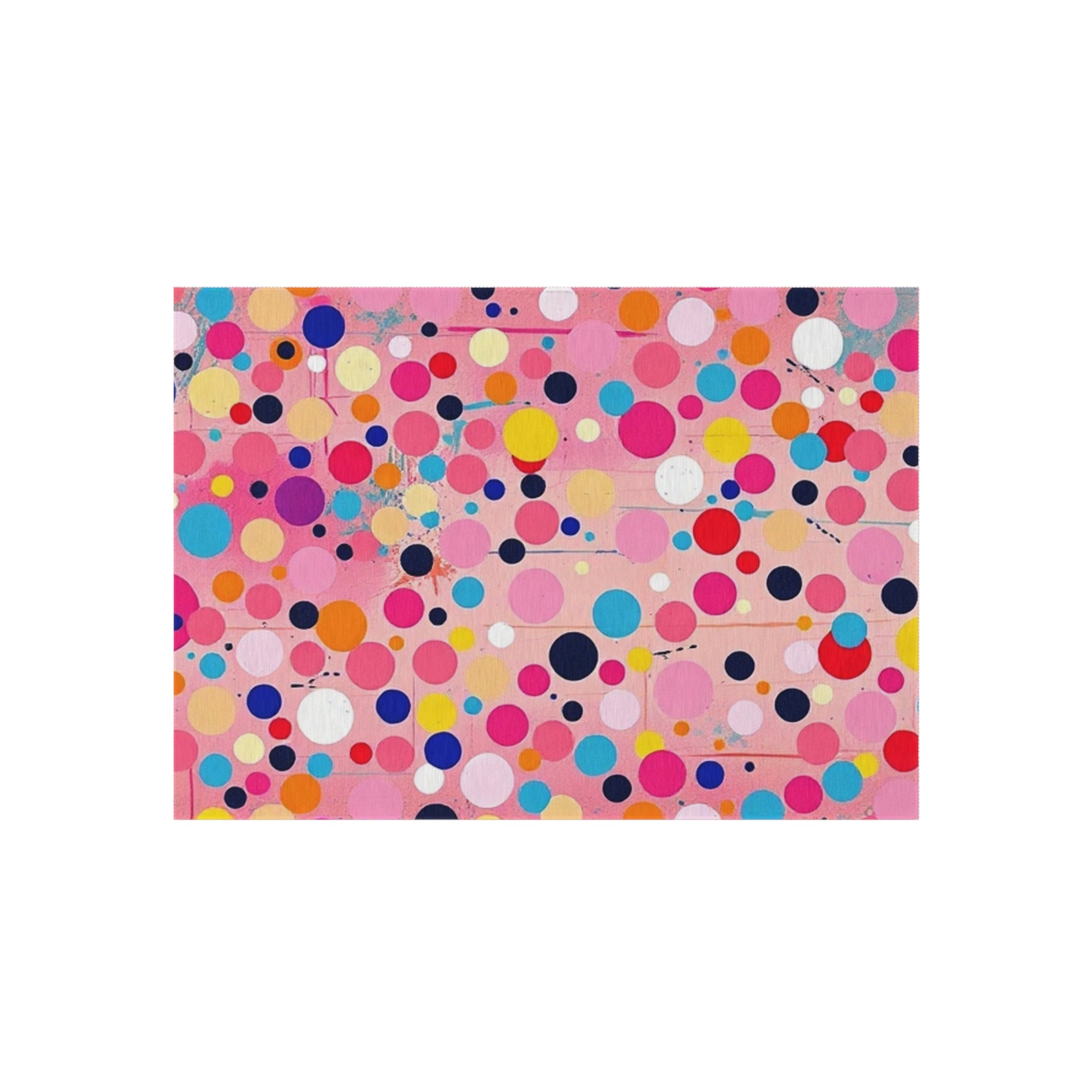 Abstract Dots and Pink Confetti Outdoor Rug - Colorful Decorative Mat for Patios & Gardens