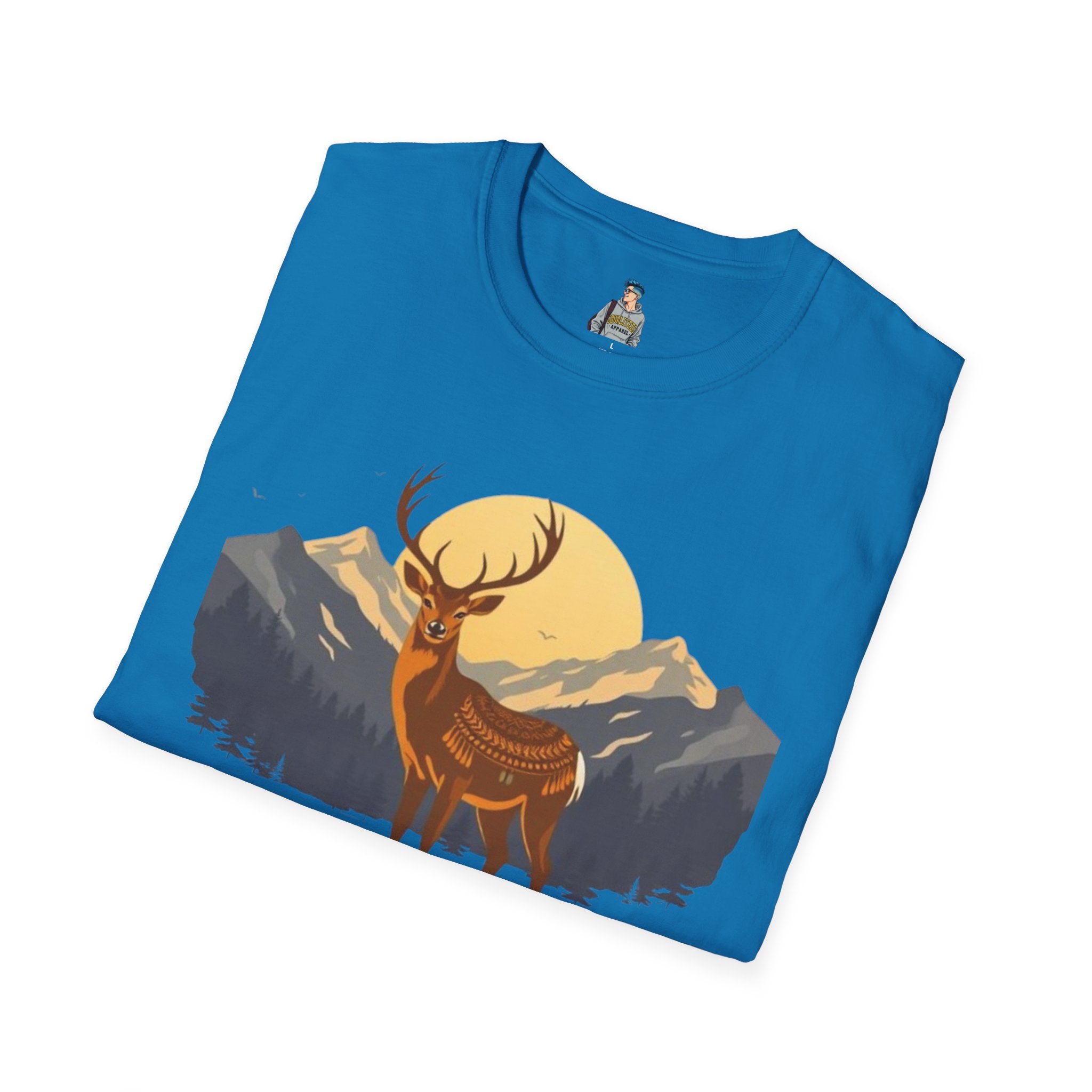Mountain Sunset Deer Unisex Softstyle T-Shirt