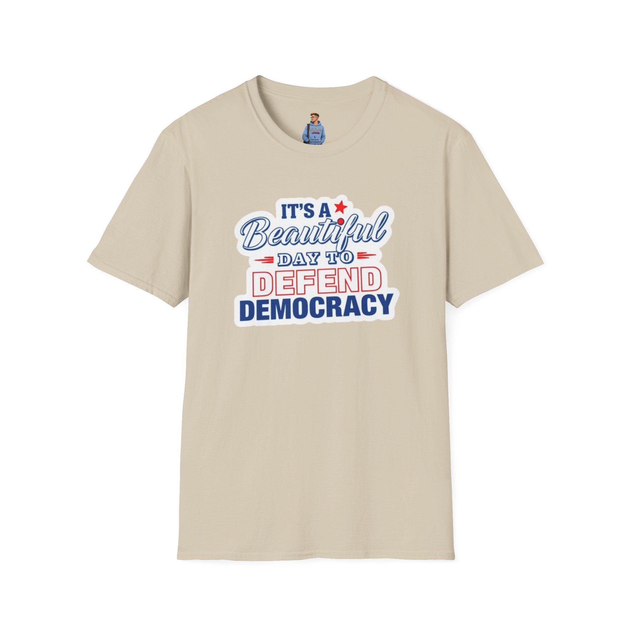 Defend Democracy Unisex Softstyle T-Shirt - Perfect for Activism and Everyday Wear