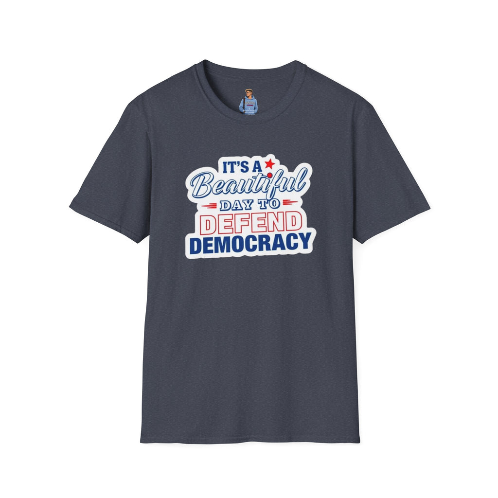 Defend Democracy Unisex Softstyle T-Shirt - Perfect for Activism and Everyday Wear