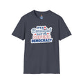 Defend Democracy Unisex Softstyle T-Shirt - Perfect for Activism and Everyday Wear
