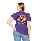Rainbow Butterfly Cocoon Pride T-Shirt | Unisex Softstyle Tee