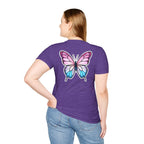 Trans Caterpillar to Butterfly Transformation T-Shirt, Unisex Graphic T-Shirt