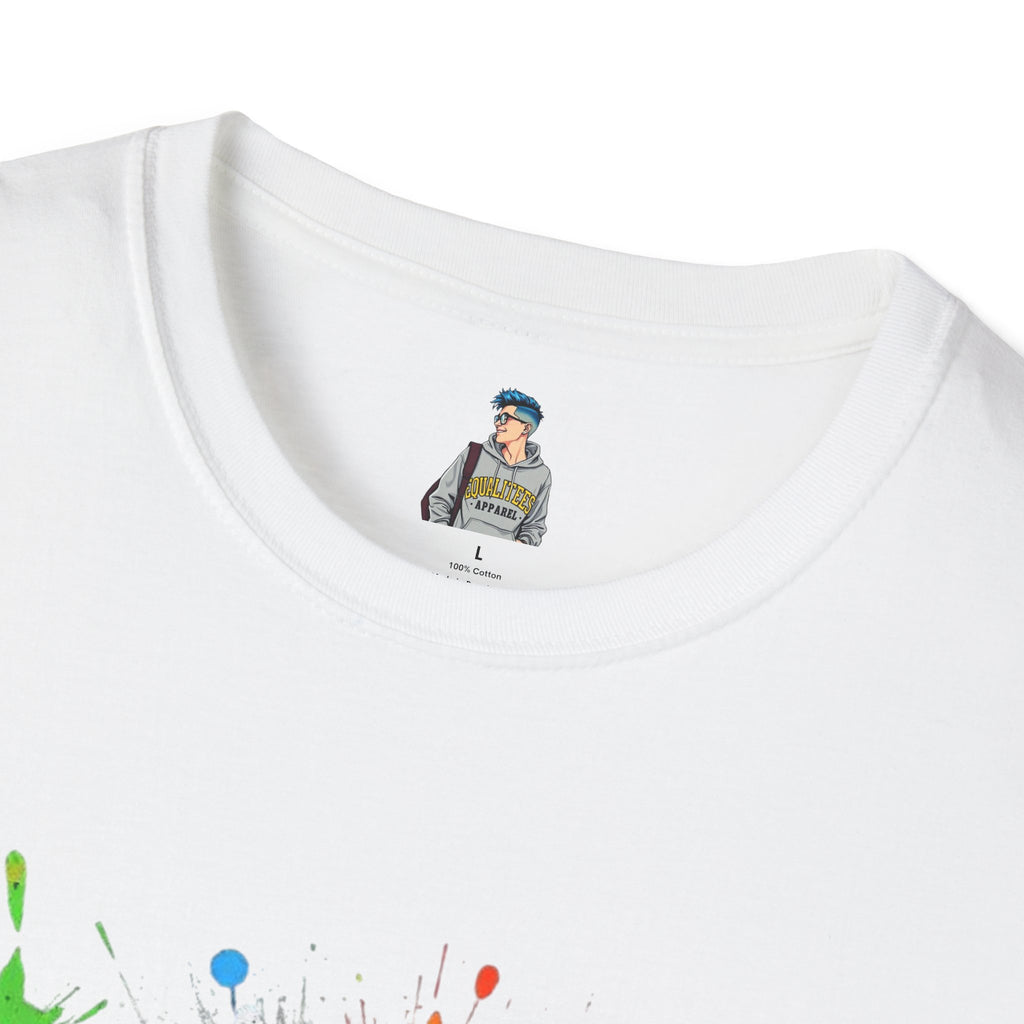 WTF Color Splash T-Shirt — Bold Rainbow Graphic Tee