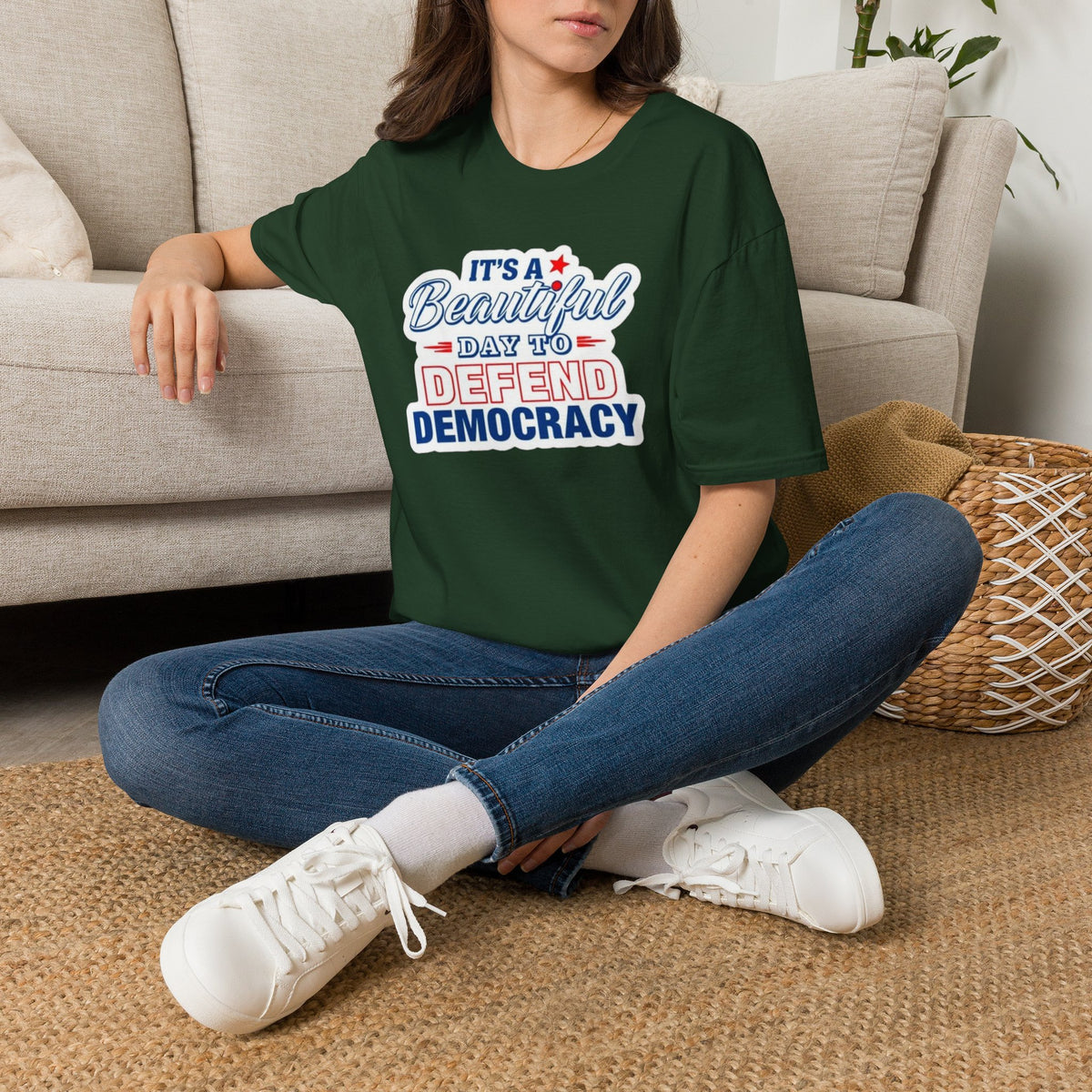 Defend Democracy Unisex Softstyle T-Shirt - Perfect for Activism and Everyday Wear