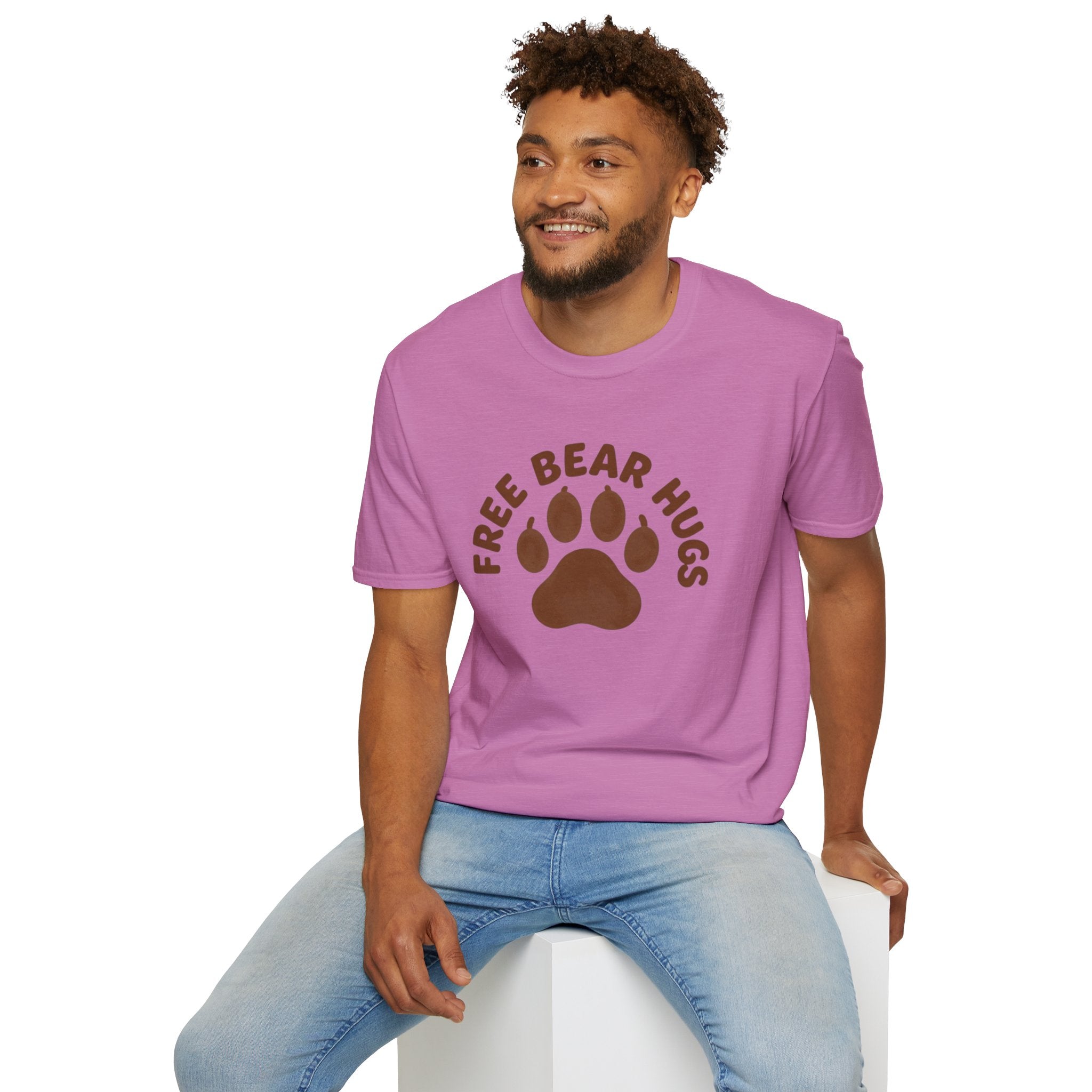 Free Bear Hugs T-Shirt — Cute Paw Print Wildlife Tee