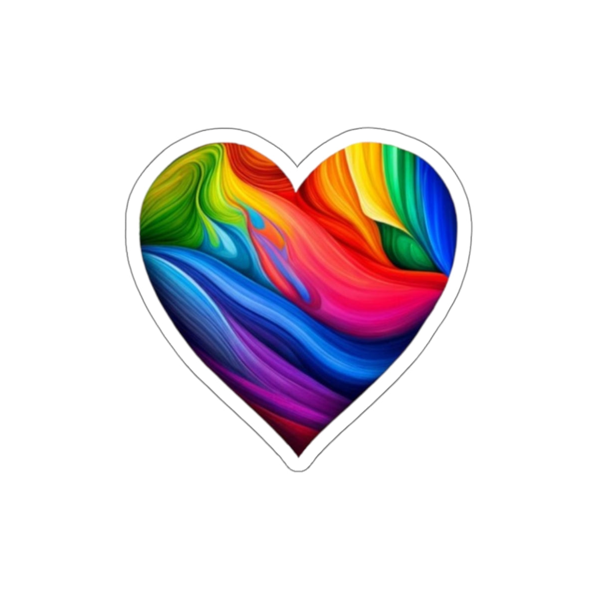 Die-Cut Stickers - Rainbow Heart