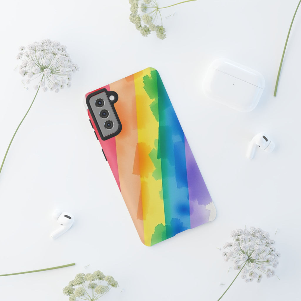 Rainbow Watercolor Art Tough Cases For Android & iPhone
