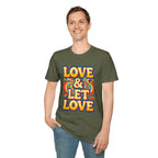 T-Shirt — "Love & Let Love" Retro Rainbow Peace Tee