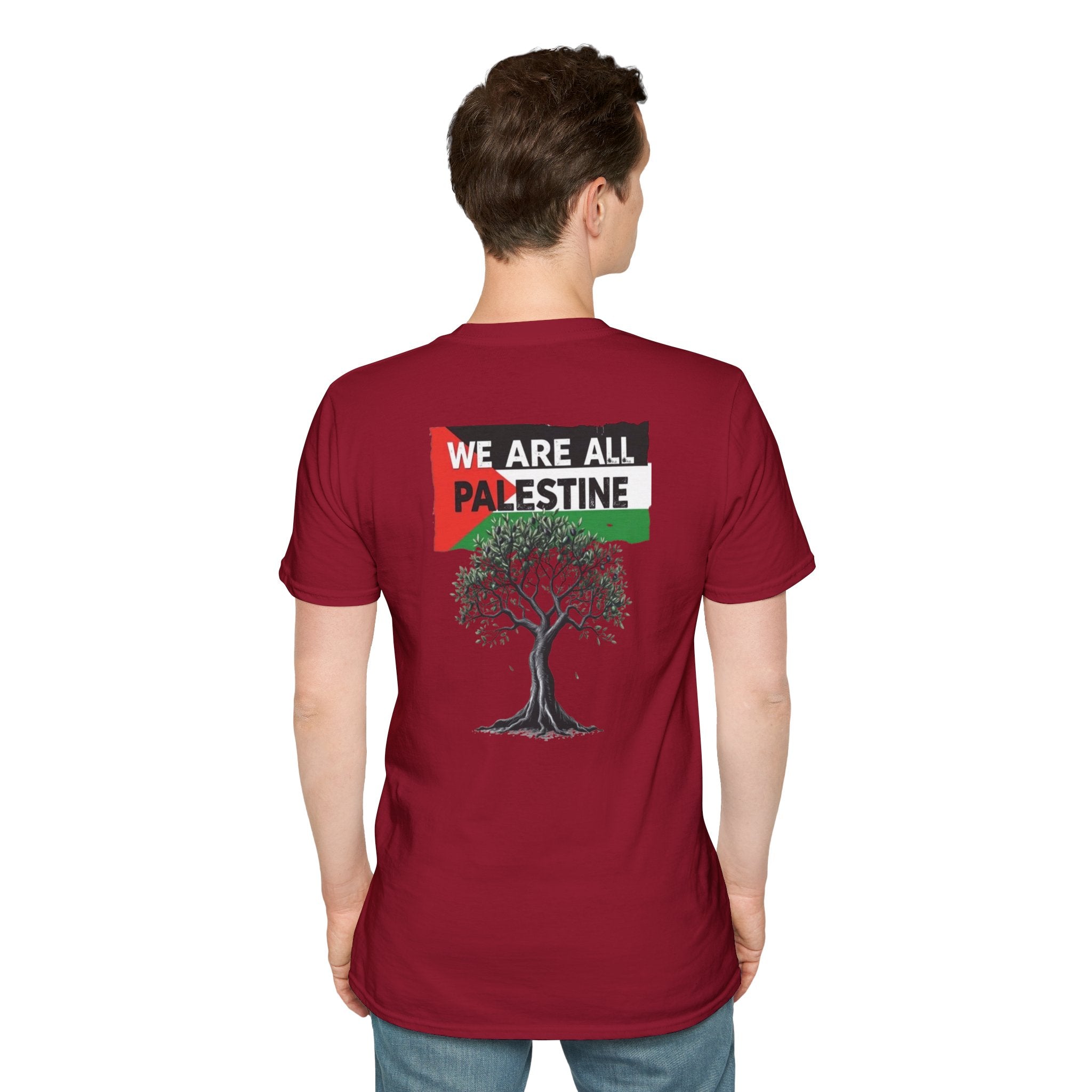 Unisex Softstyle T-Shirt: Stand with Gaza & We Are All Palestine Graphic Tee
