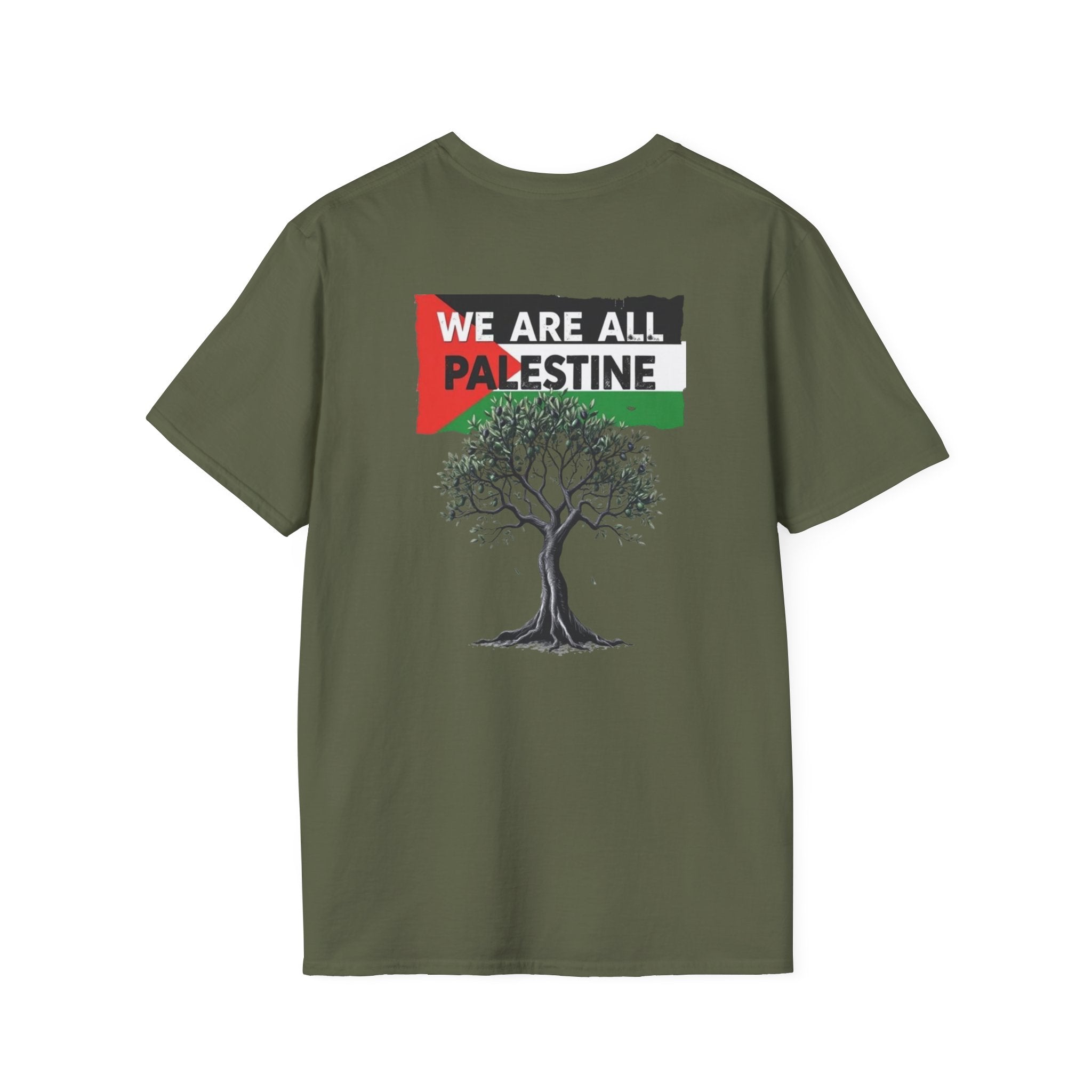 Unisex Softstyle T-Shirt: Stand with Gaza & We Are All Palestine Graphic Tee