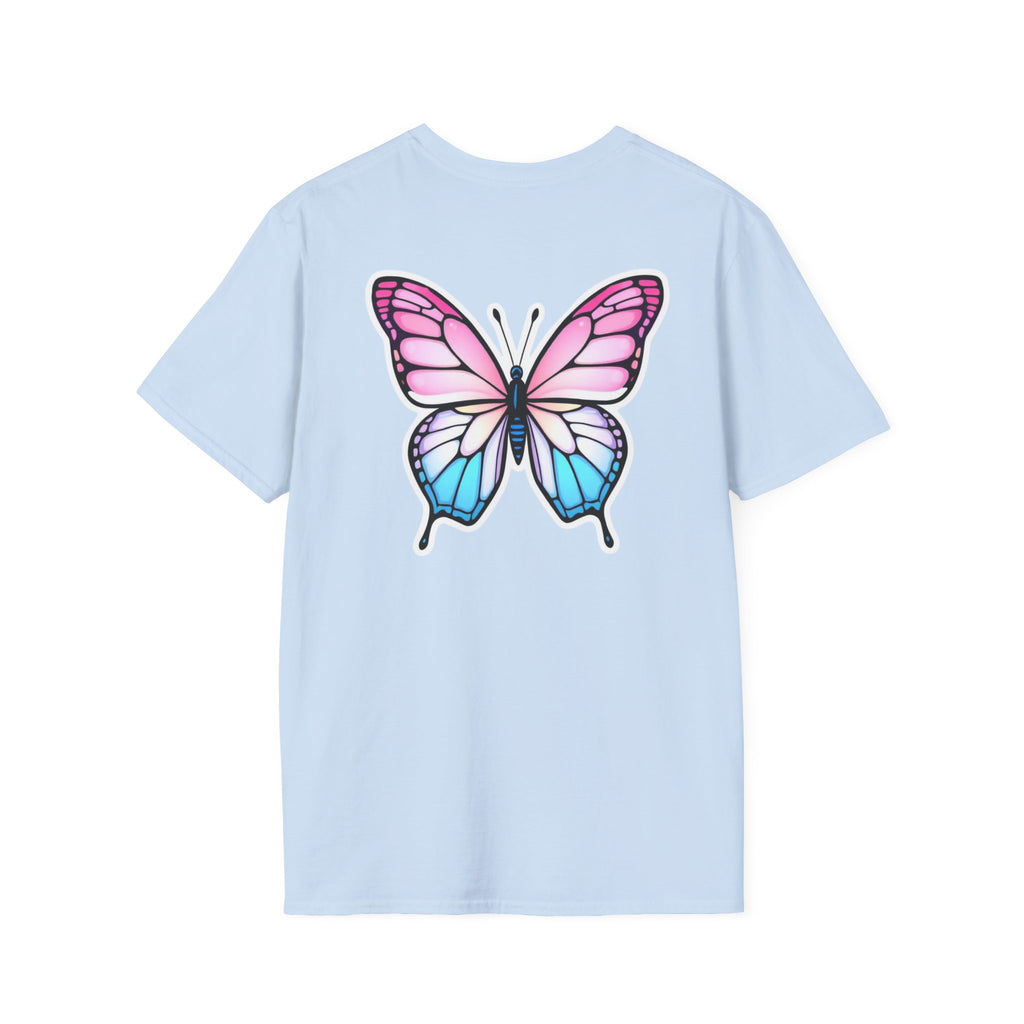 Trans Caterpillar to Butterfly Transformation T-Shirt, Unisex Graphic T-Shirt