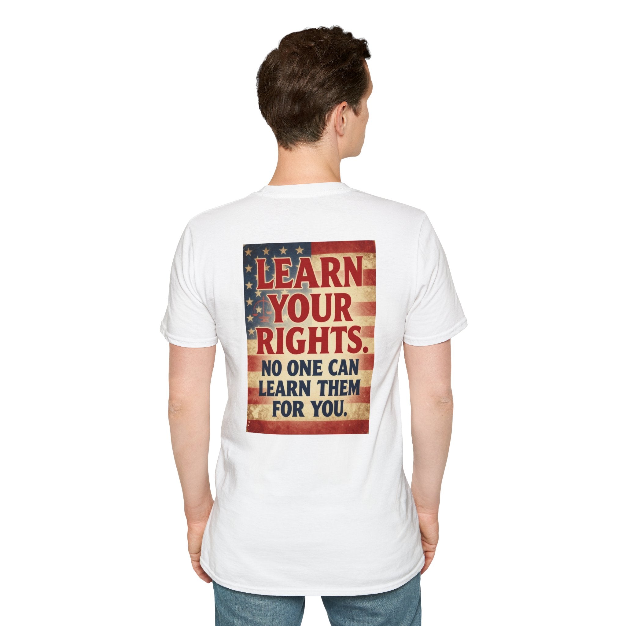 Learn Your Rights T-Shirt — Patriotic American Flag Graphic Tee