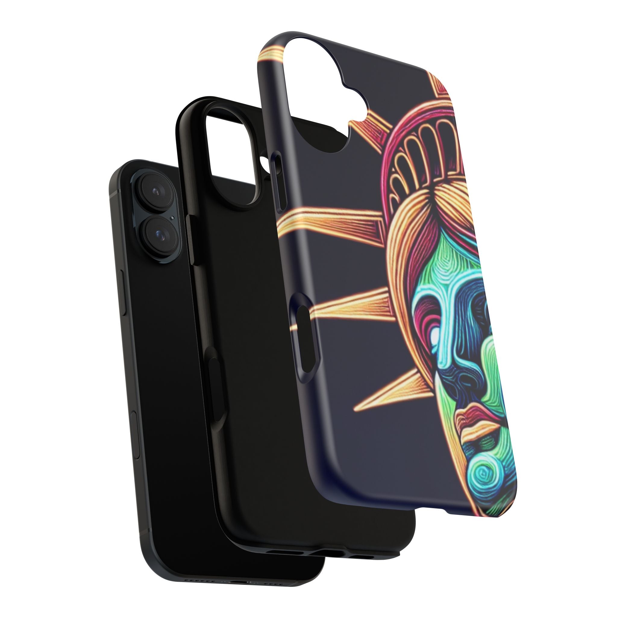 Statue of Liberty Neon Glowing Art Tough Case for Android & iPhone