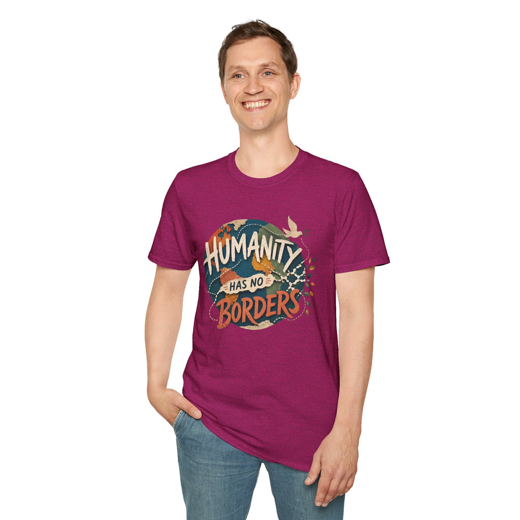 Humanity Has No Borders T-Shirt — Earth & Peace Graphic Tee