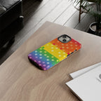 Rainbow Polka Dot Tough Phone Case for iPhone