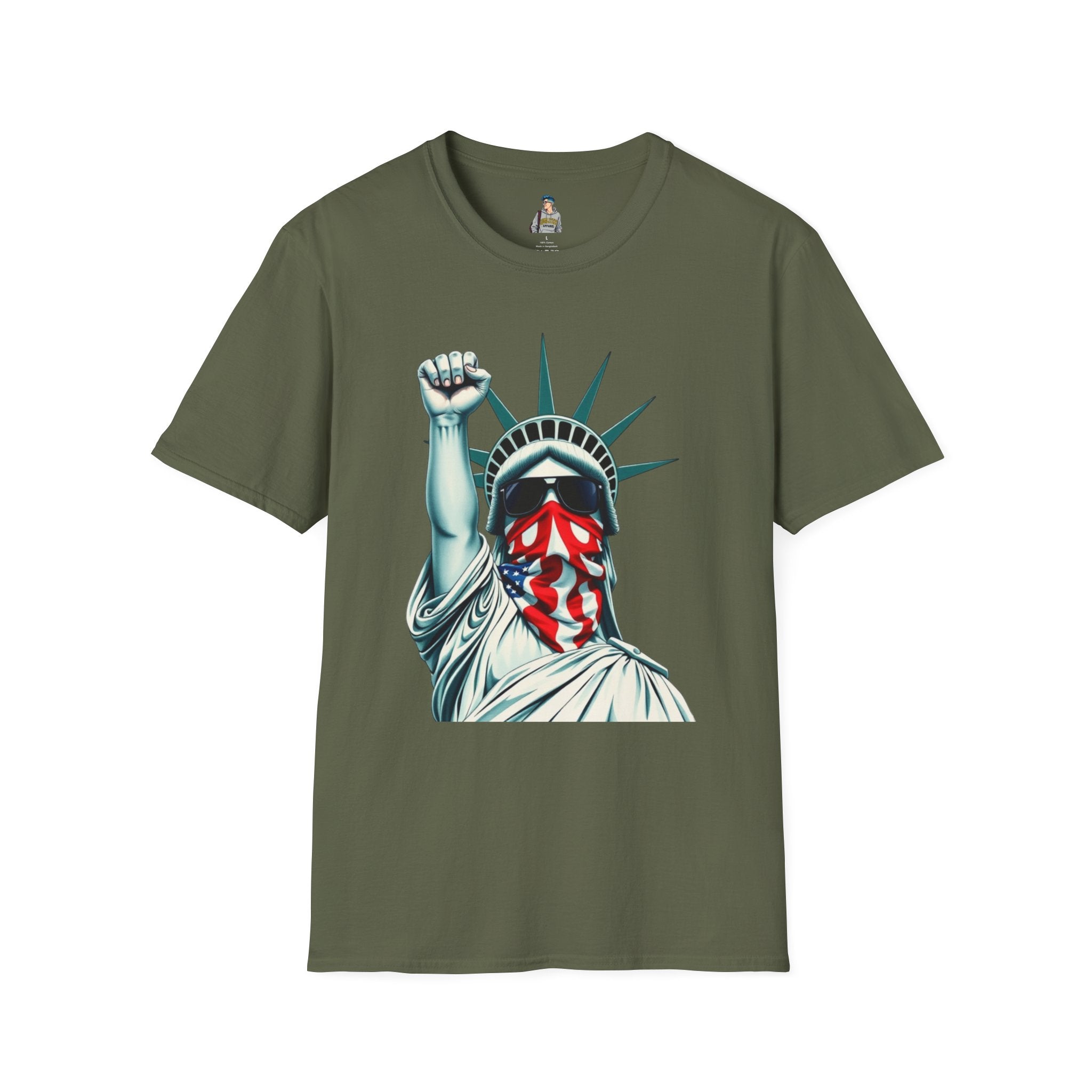 Resist - Patriotic Statue of Liberty T-Shirt - Unisex Softstyle Tee
