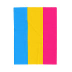Pansexual Flag - Colorful Velveteen Plush Blanket