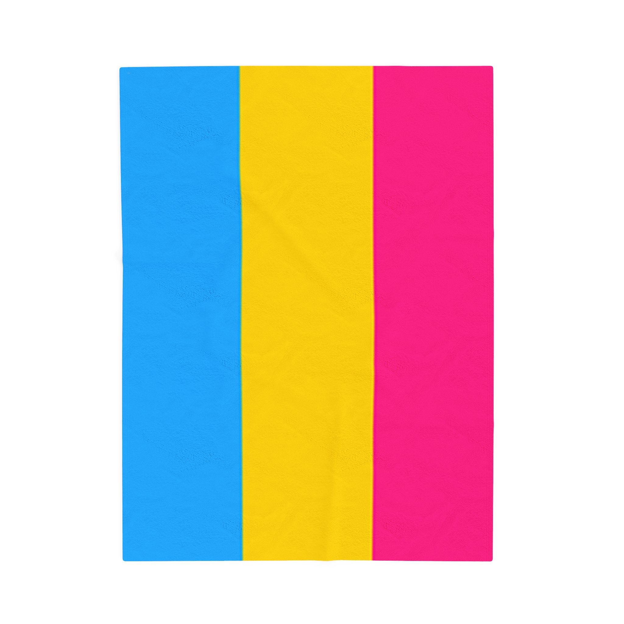 Pansexual Flag - Colorful Velveteen Plush Blanket